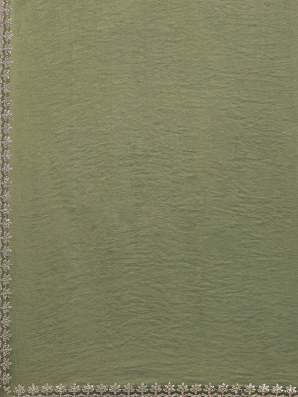Green Embroidered Tissue Saree