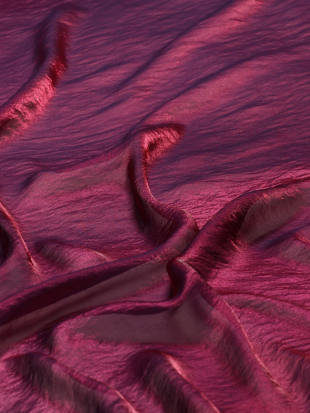 Magenta Embroidered Tissue Saree