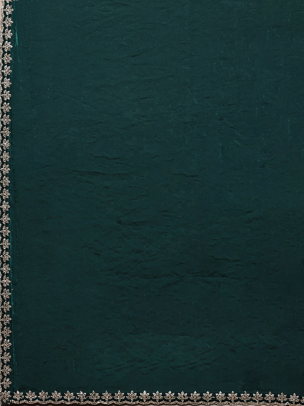 Rama Green Embroidered Tissue Saree