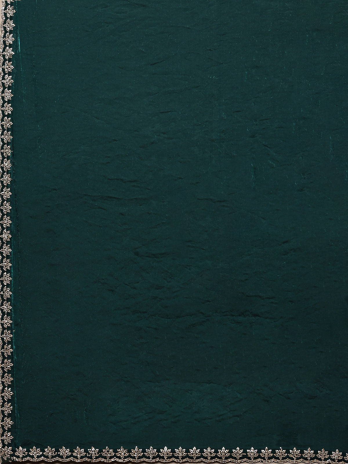 Rama Green Embroidered Tissue Saree