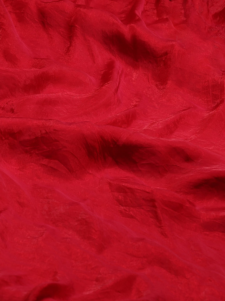 Rani Embroidered Tissue Saree