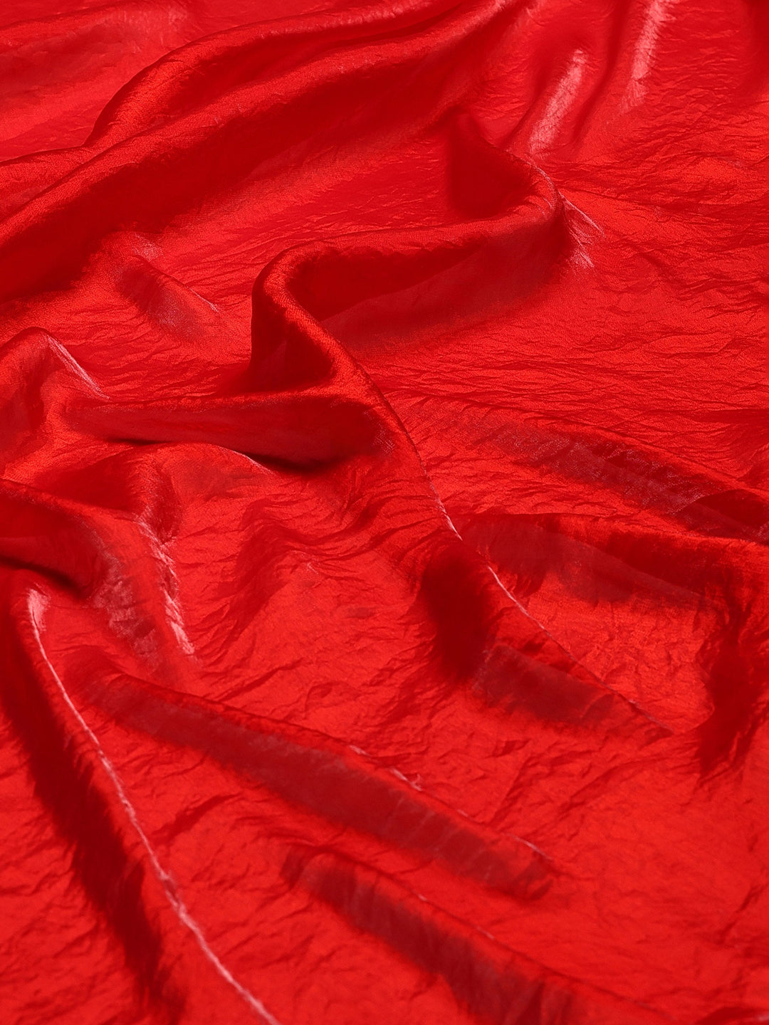 Red Embroidered Tissue Saree