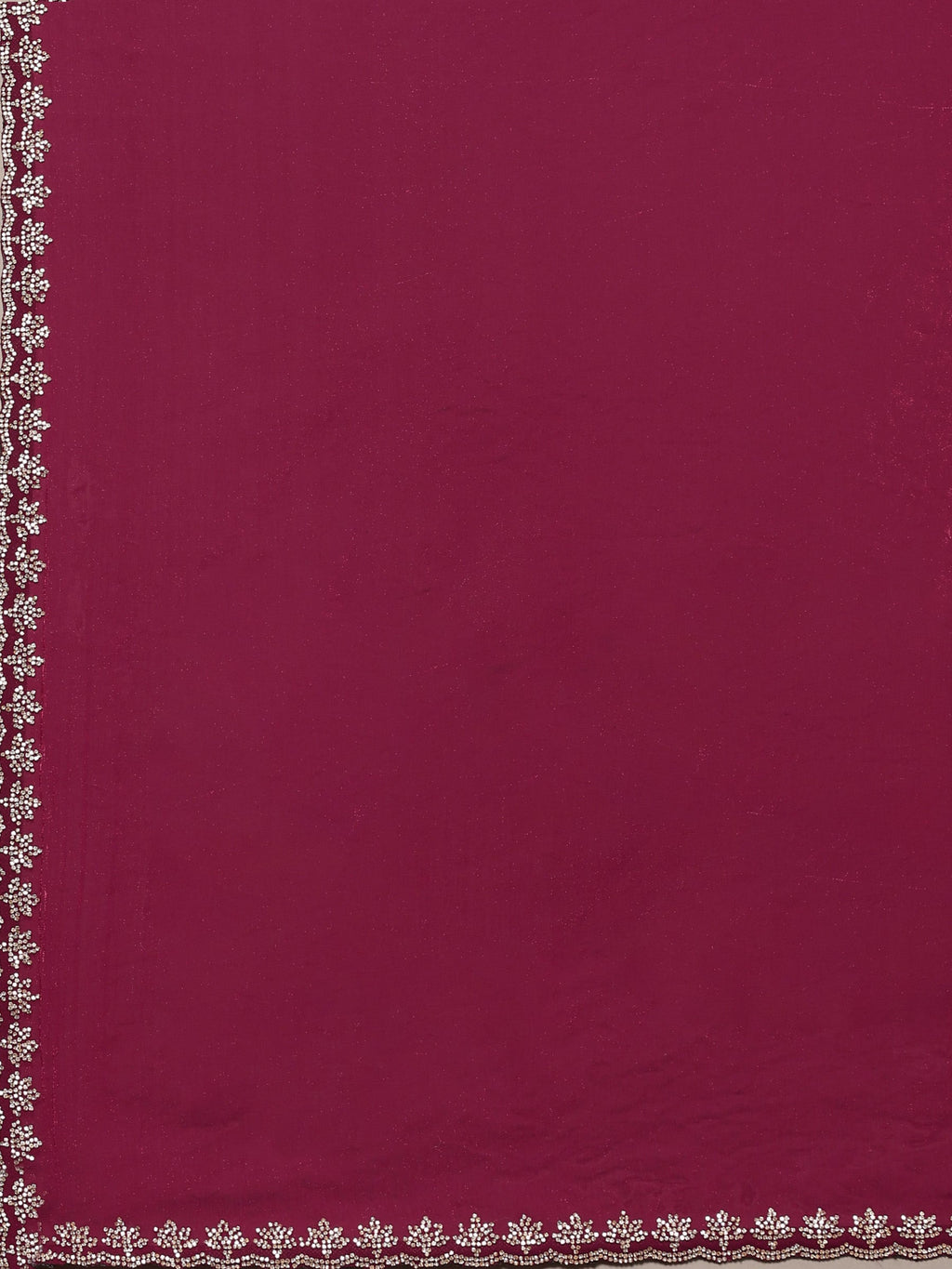 Wine Embroidered Tissue Saree