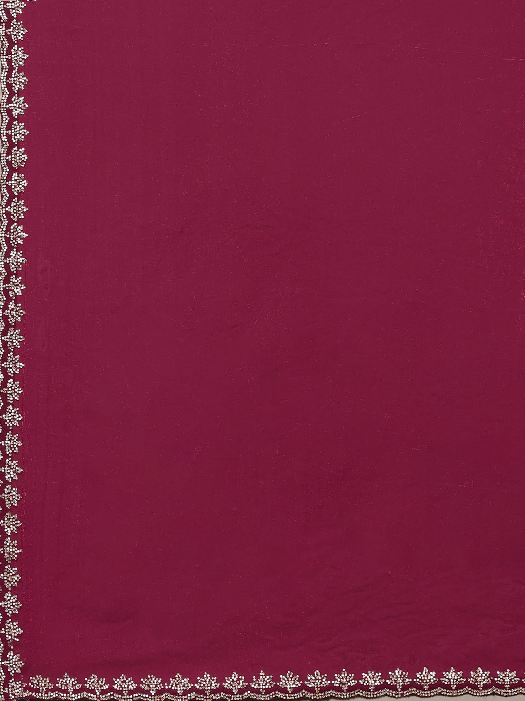 Wine Embroidered Tissue Saree