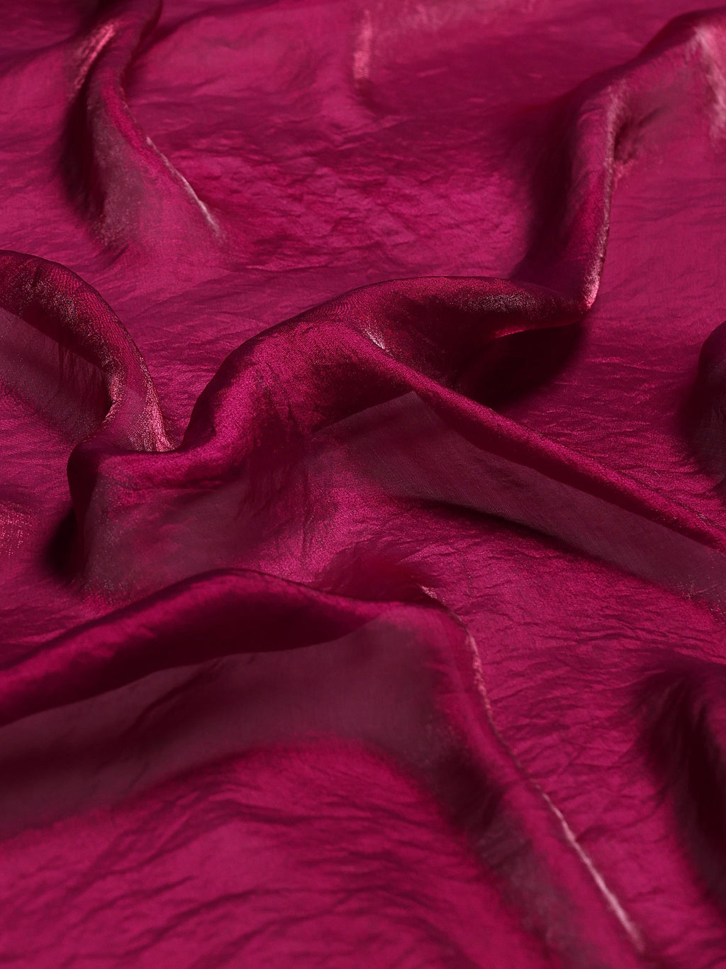 Wine Embroidered Tissue Saree