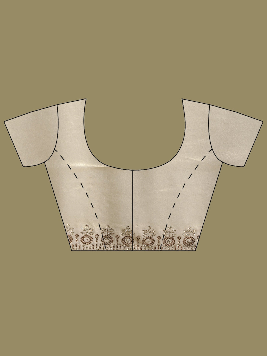 Beige Embroidered Tissue Saree