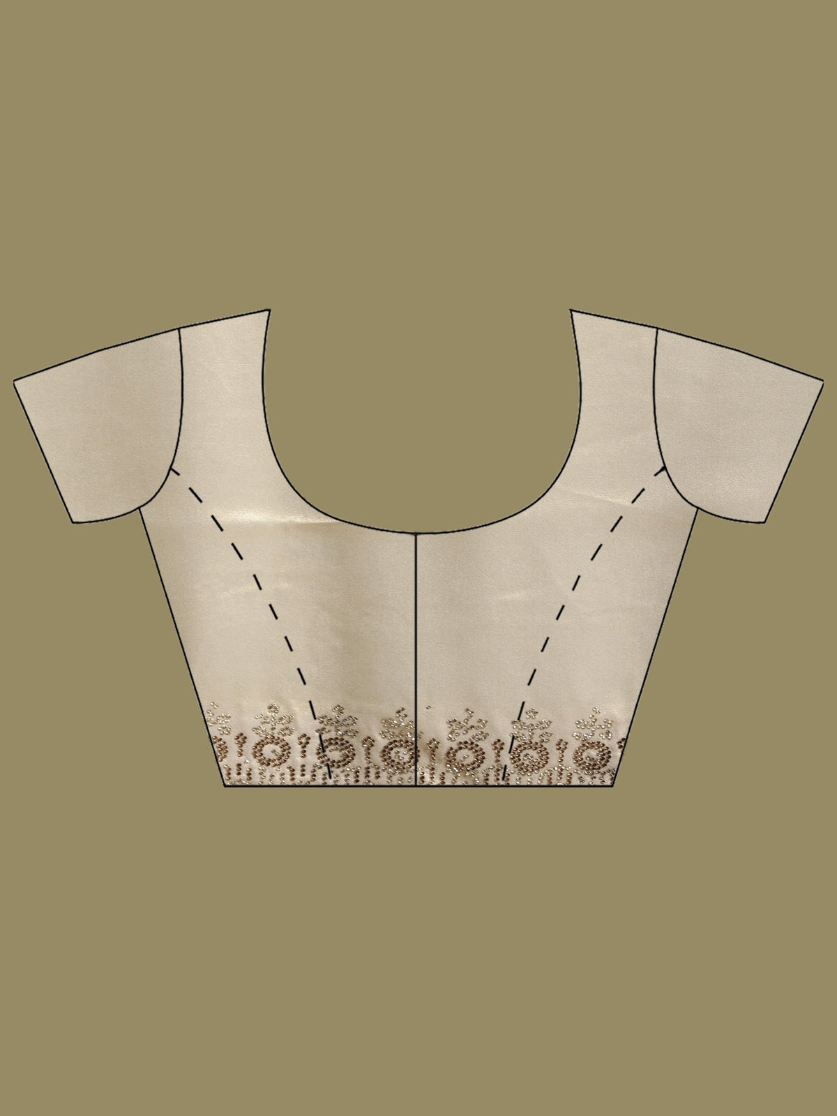 Beige Embroidered Tissue Saree