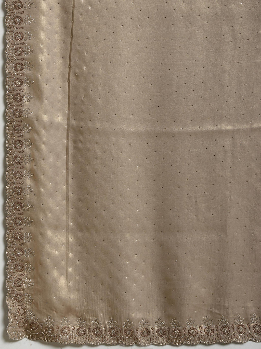 Grey Embroidered Tissue Saree