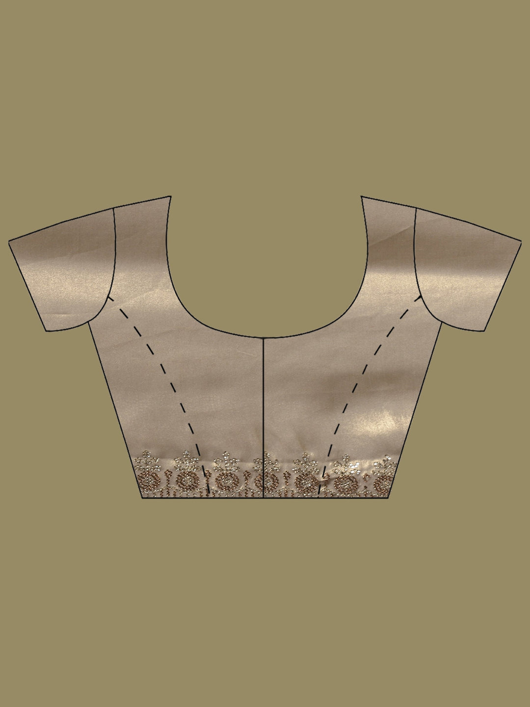 Grey Embroidered Tissue Saree