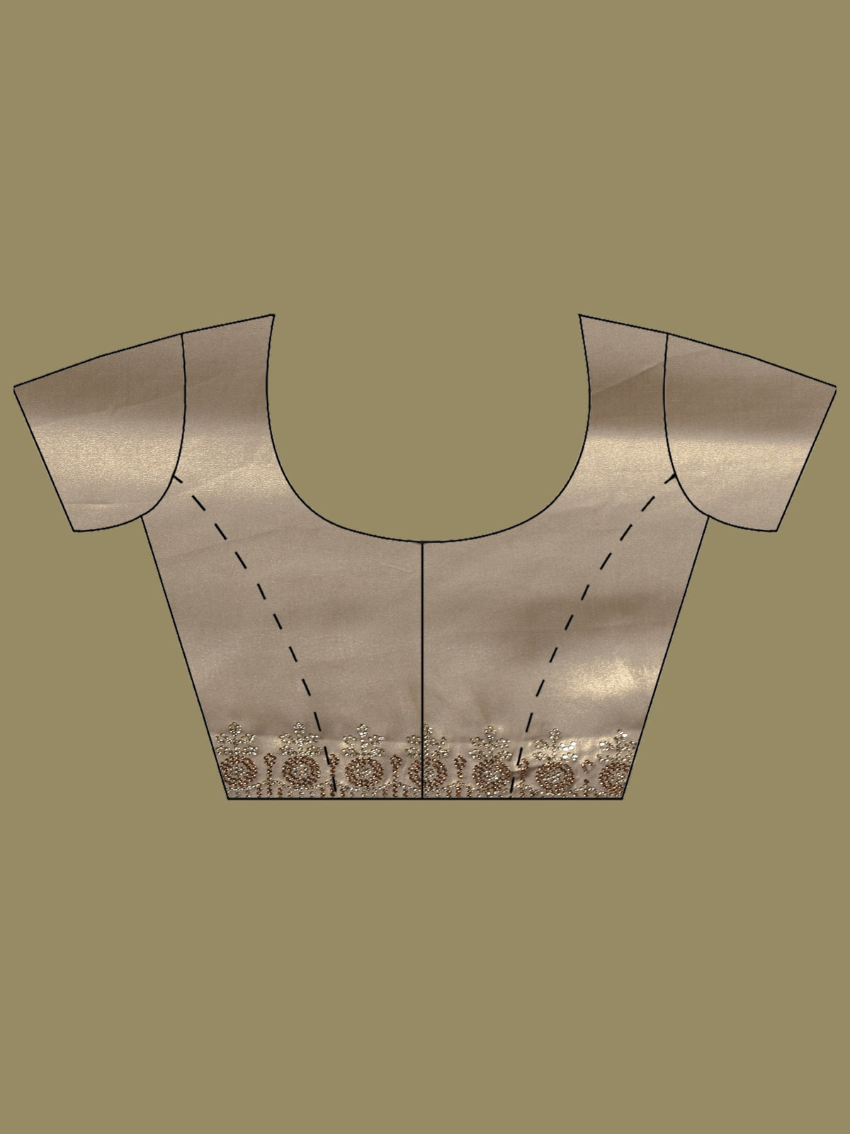 Grey Embroidered Tissue Saree