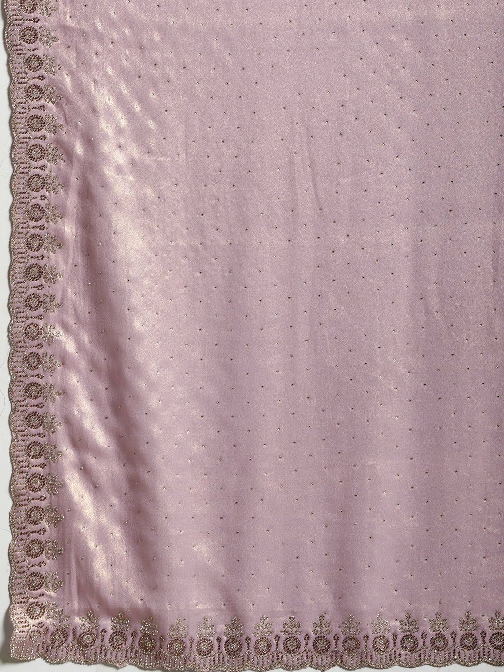 Lavender Embroidered Tissue Saree