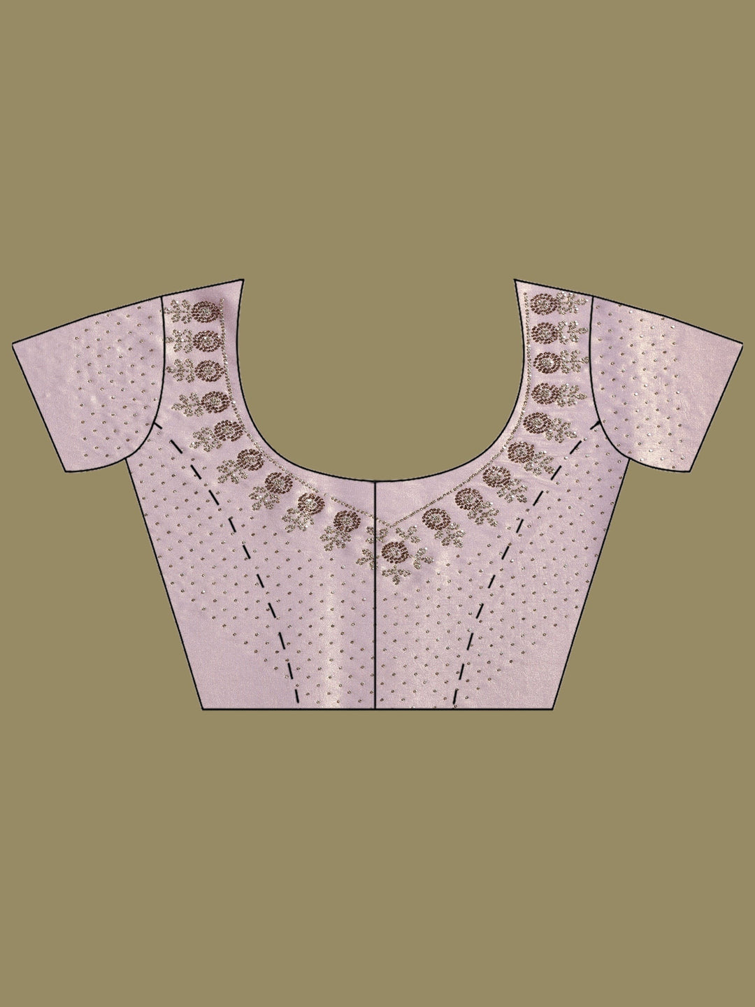 Lavender Embroidered Tissue Saree