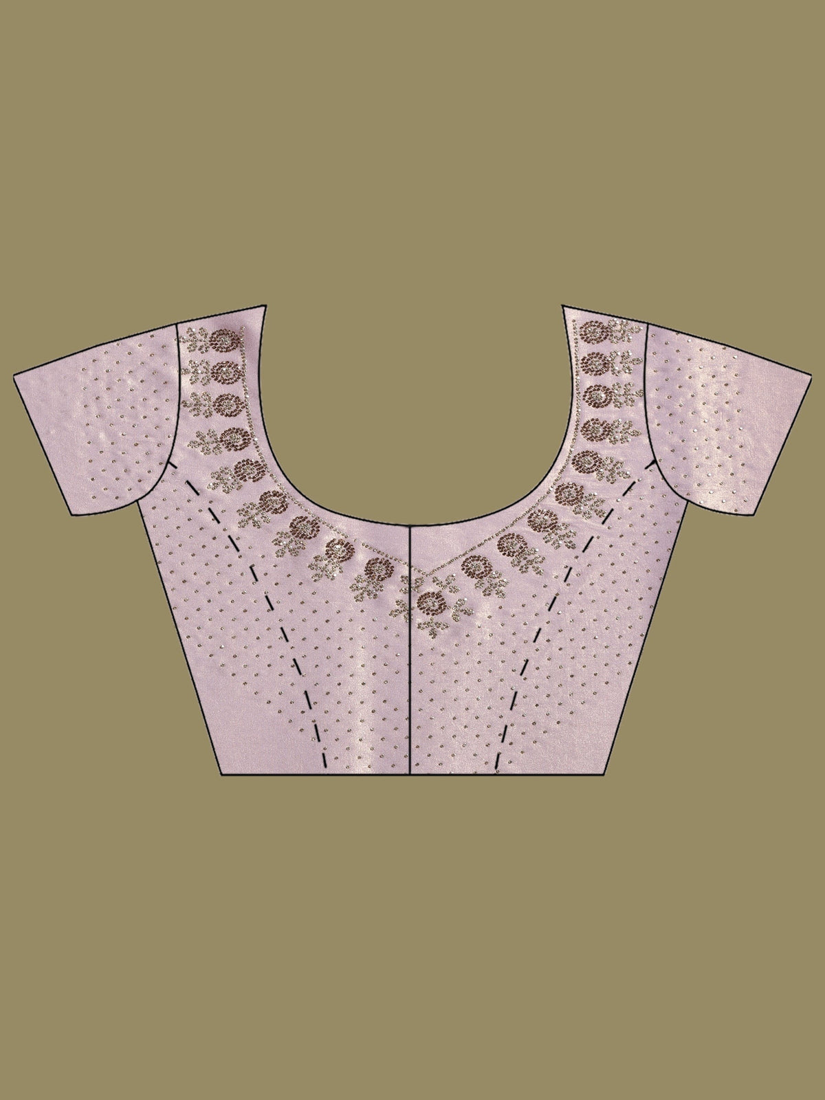 Lavender Embroidered Tissue Saree