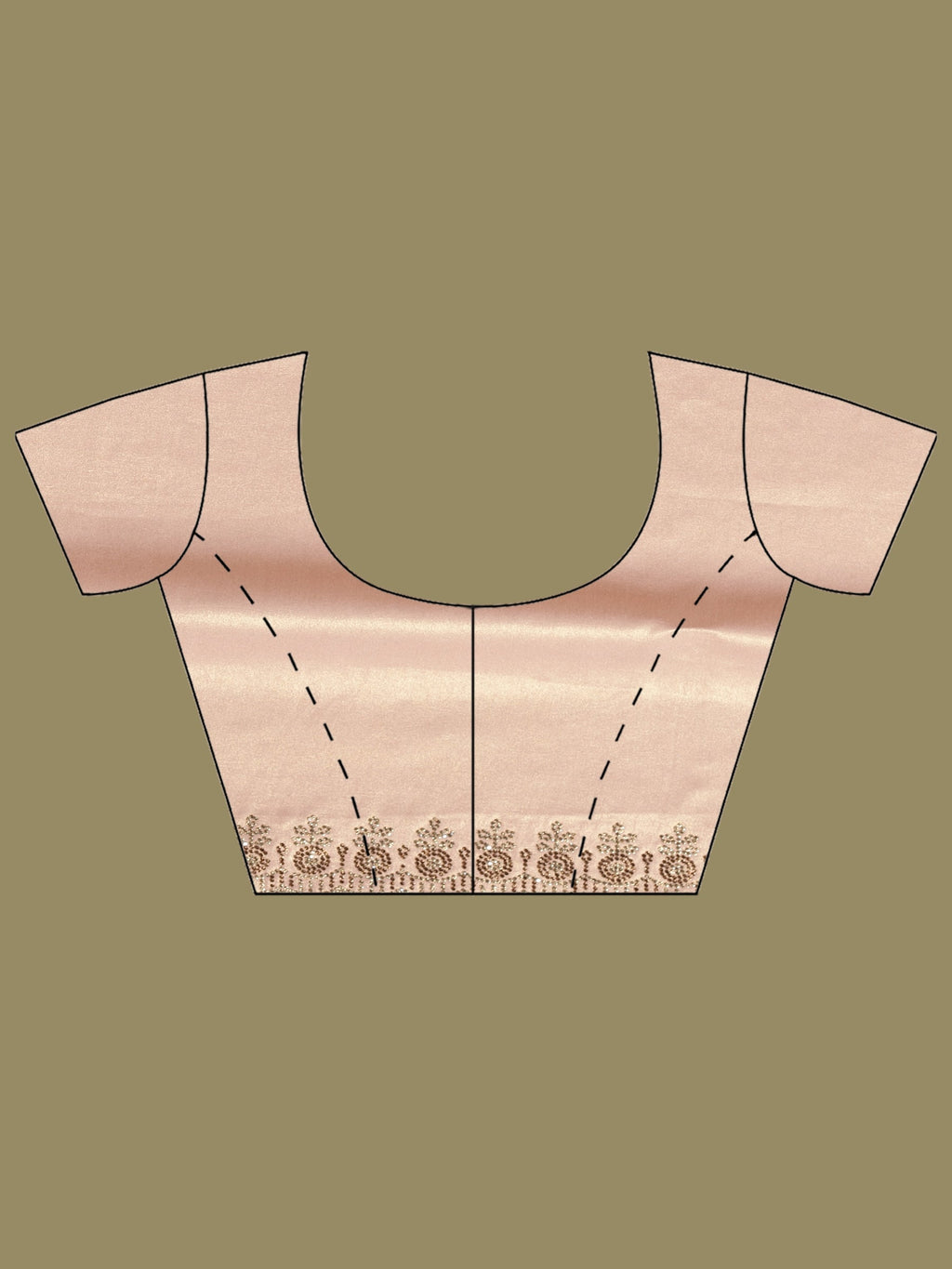 Peach Embroidered Tissue Saree
