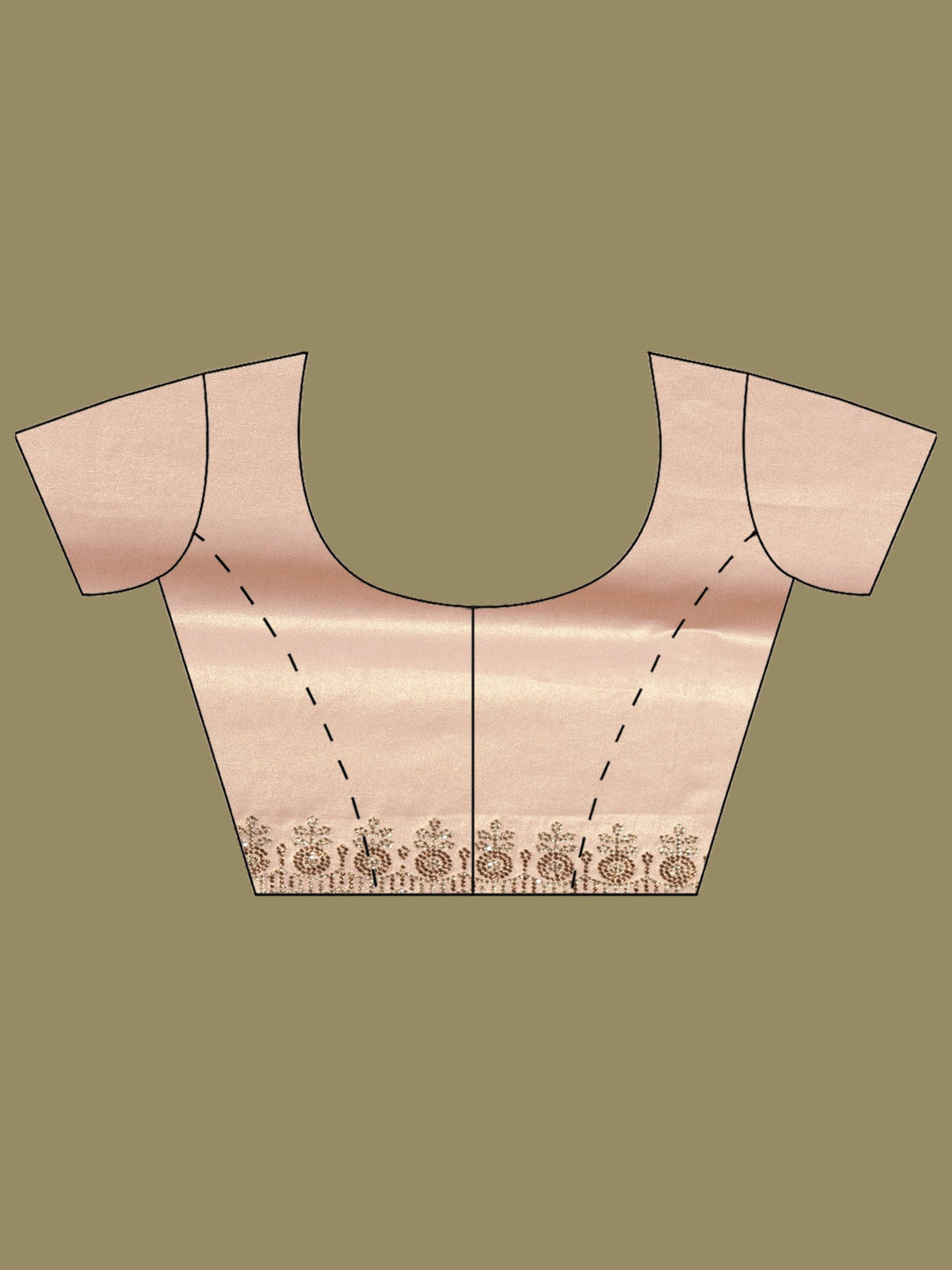 Peach Embroidered Tissue Saree