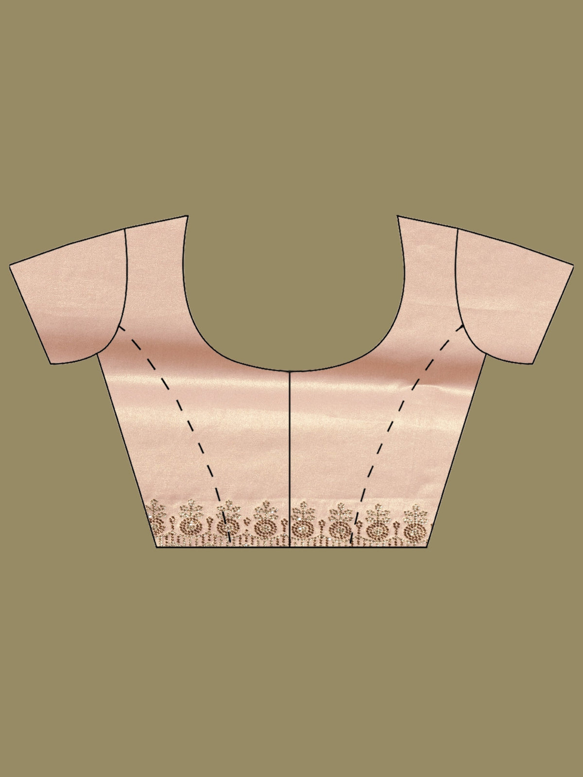 Peach Embroidered Tissue Saree