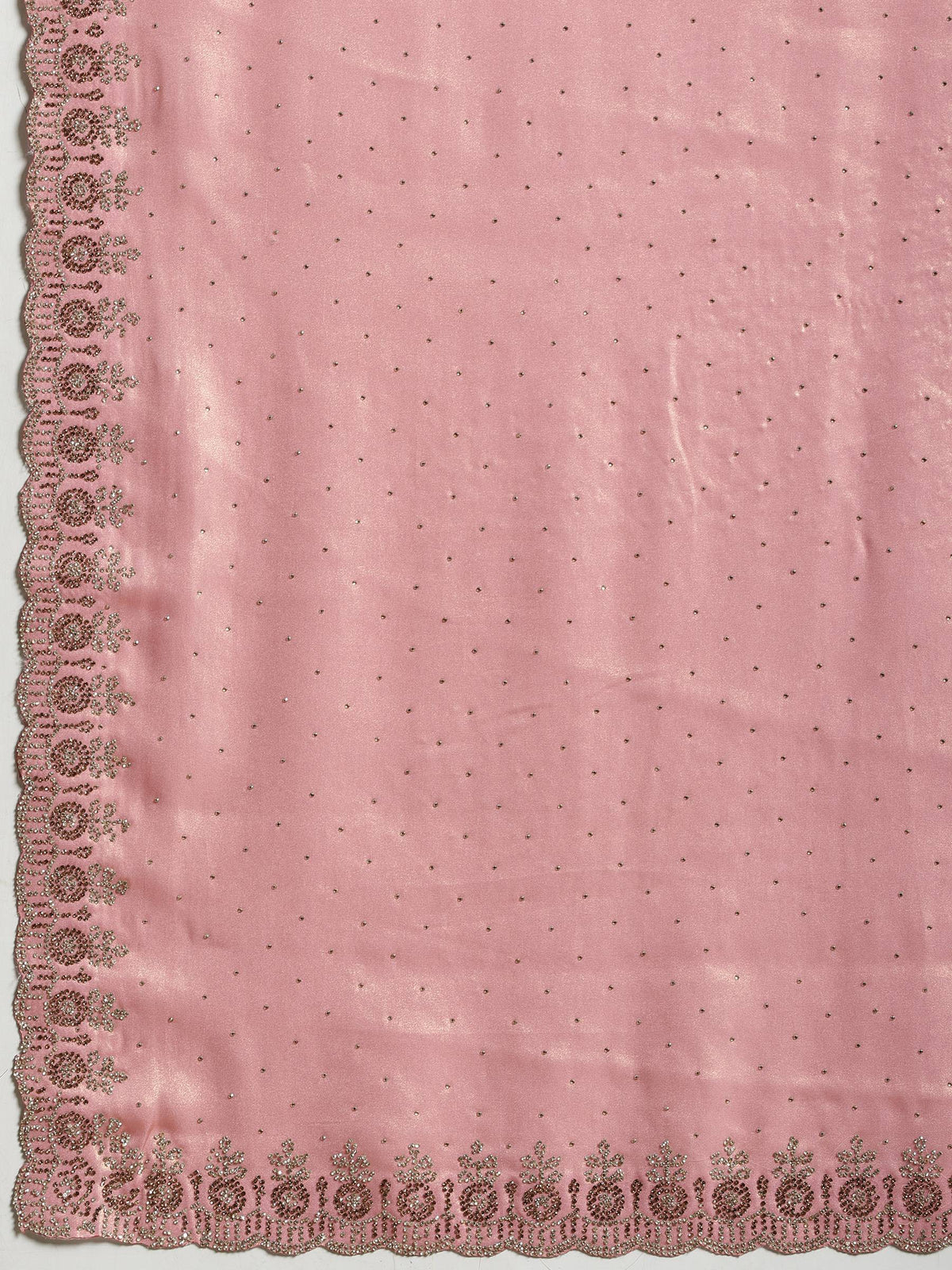 Pink Embroidered Tissue Saree