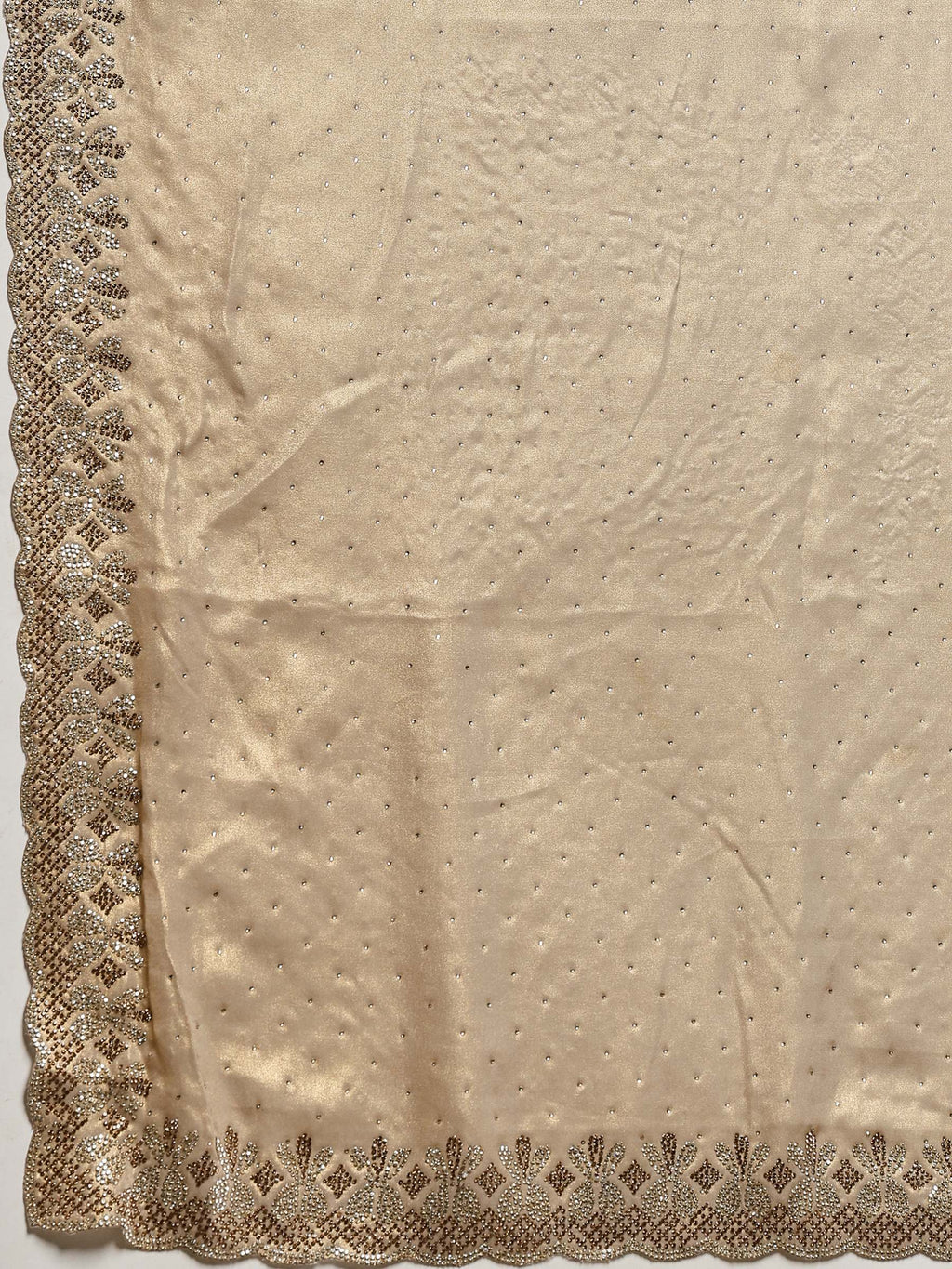 Grey Embroidered Tissue Saree