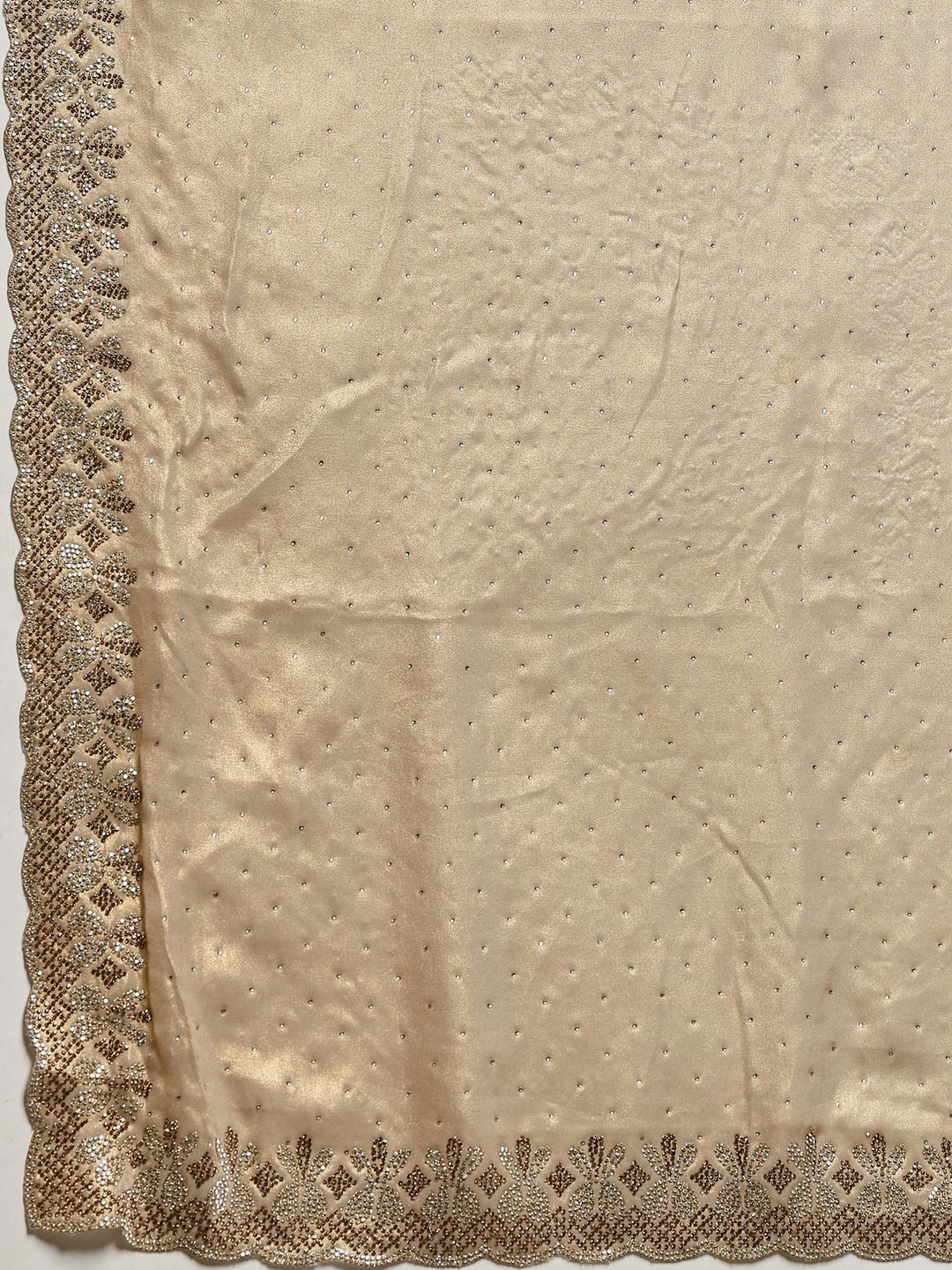 Grey Embroidered Tissue Saree