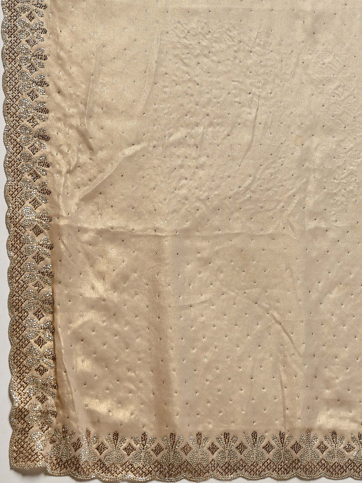 Grey Embroidered Tissue Saree
