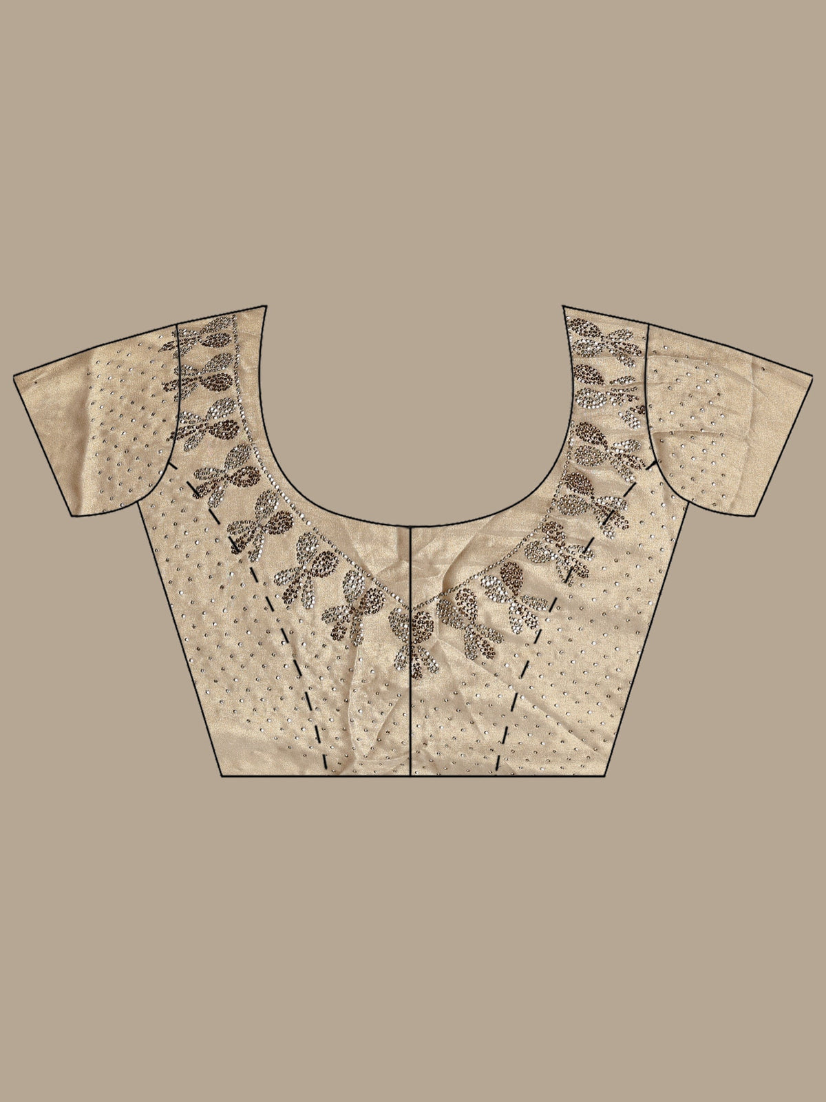 Grey Embroidered Tissue Saree