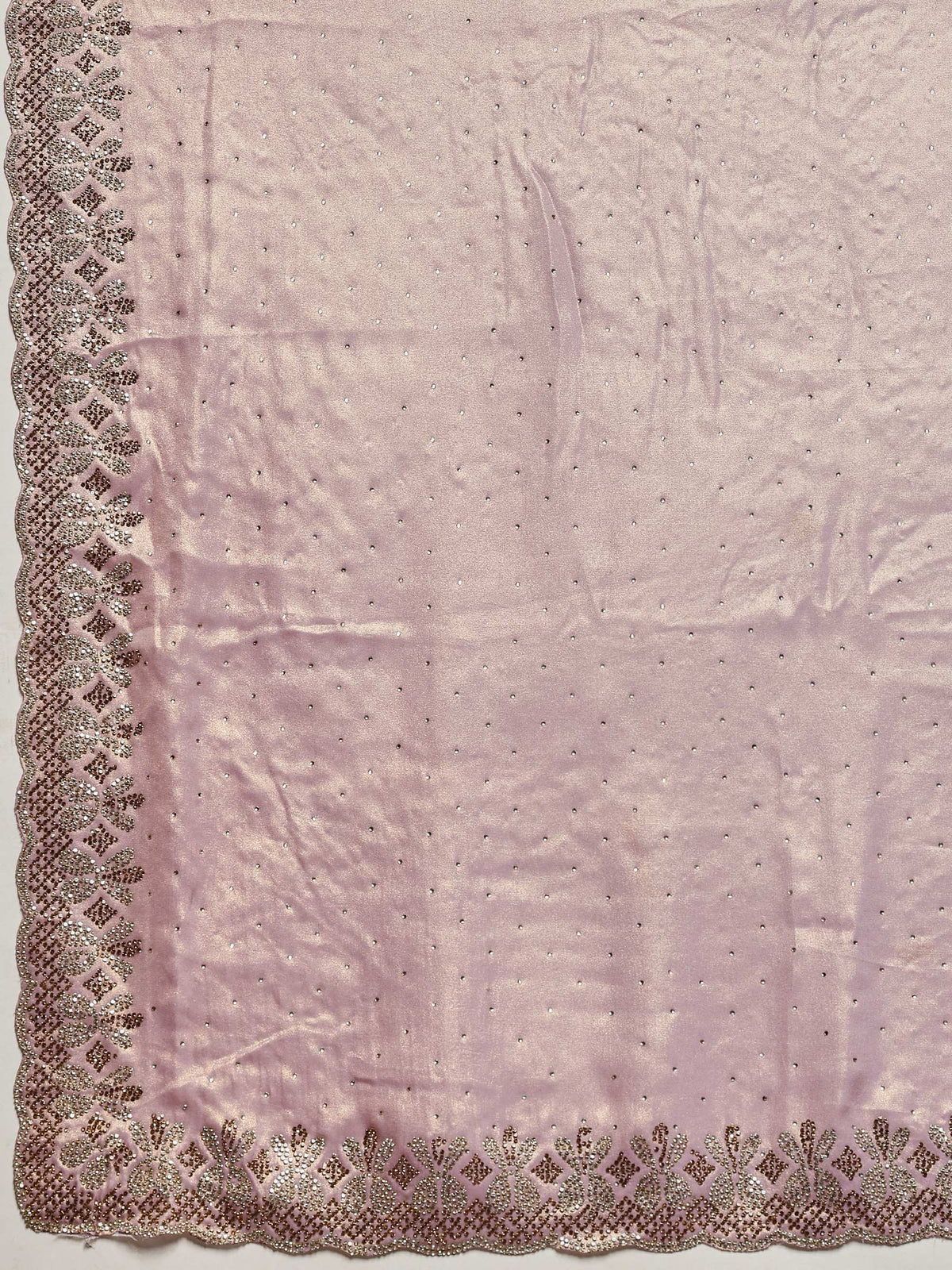 Lavender Embroidered Tissue Saree