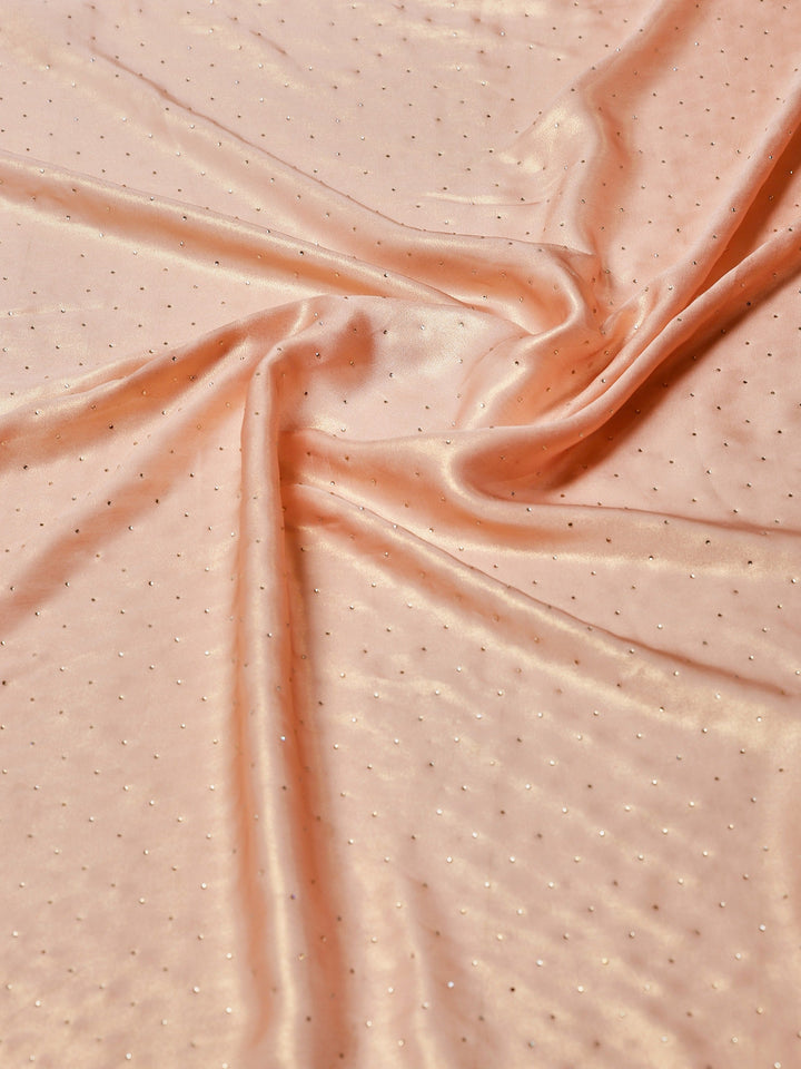 Peach Embroidered Tissue Saree