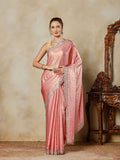 Pink Embroidered Tissue Saree