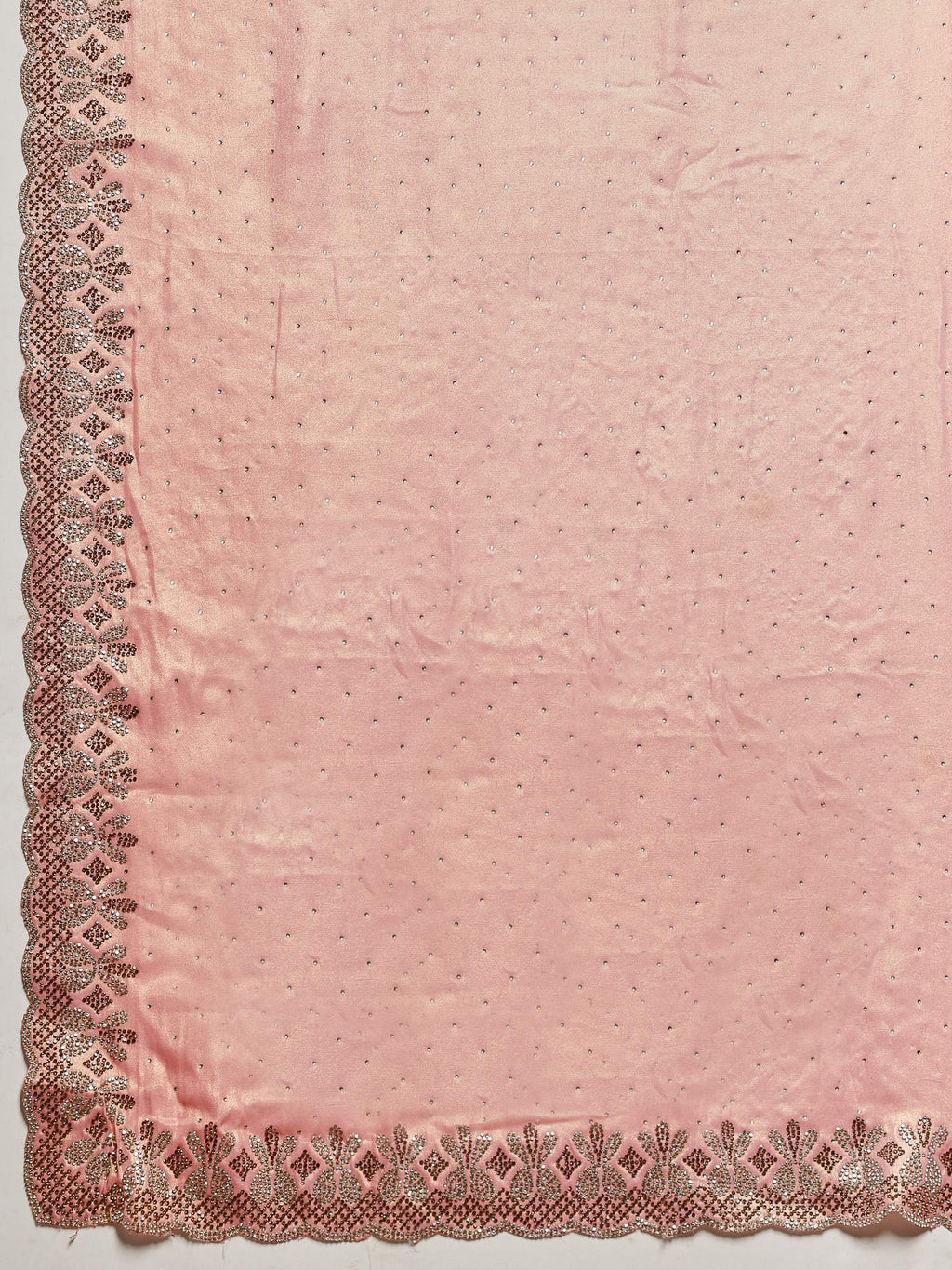 Pink Embroidered Tissue Saree