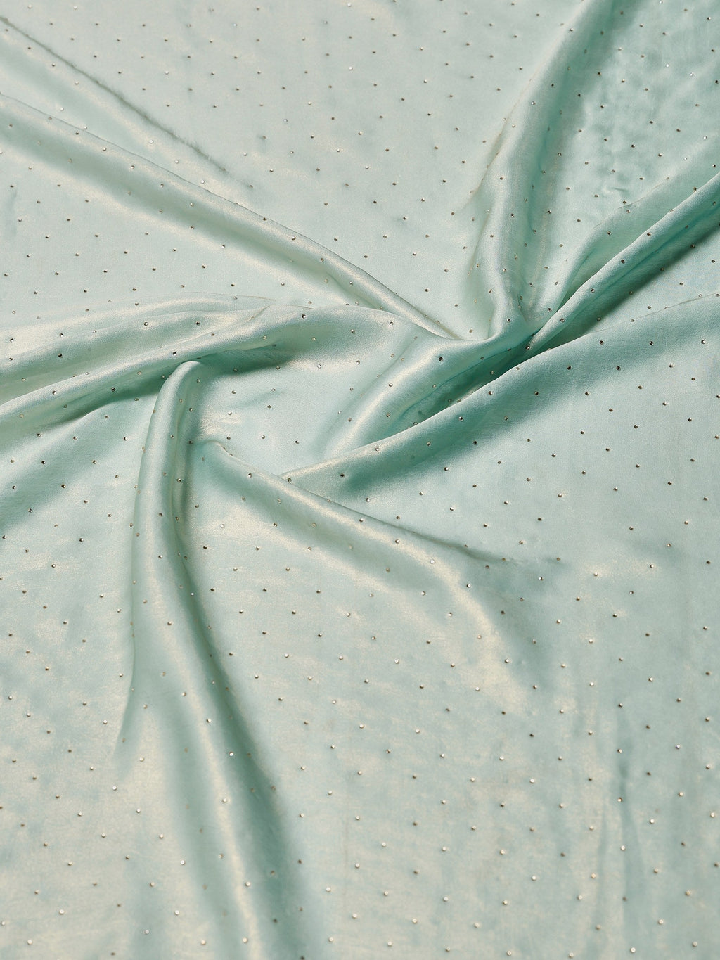 Sea Green Embroidered Tissue Saree