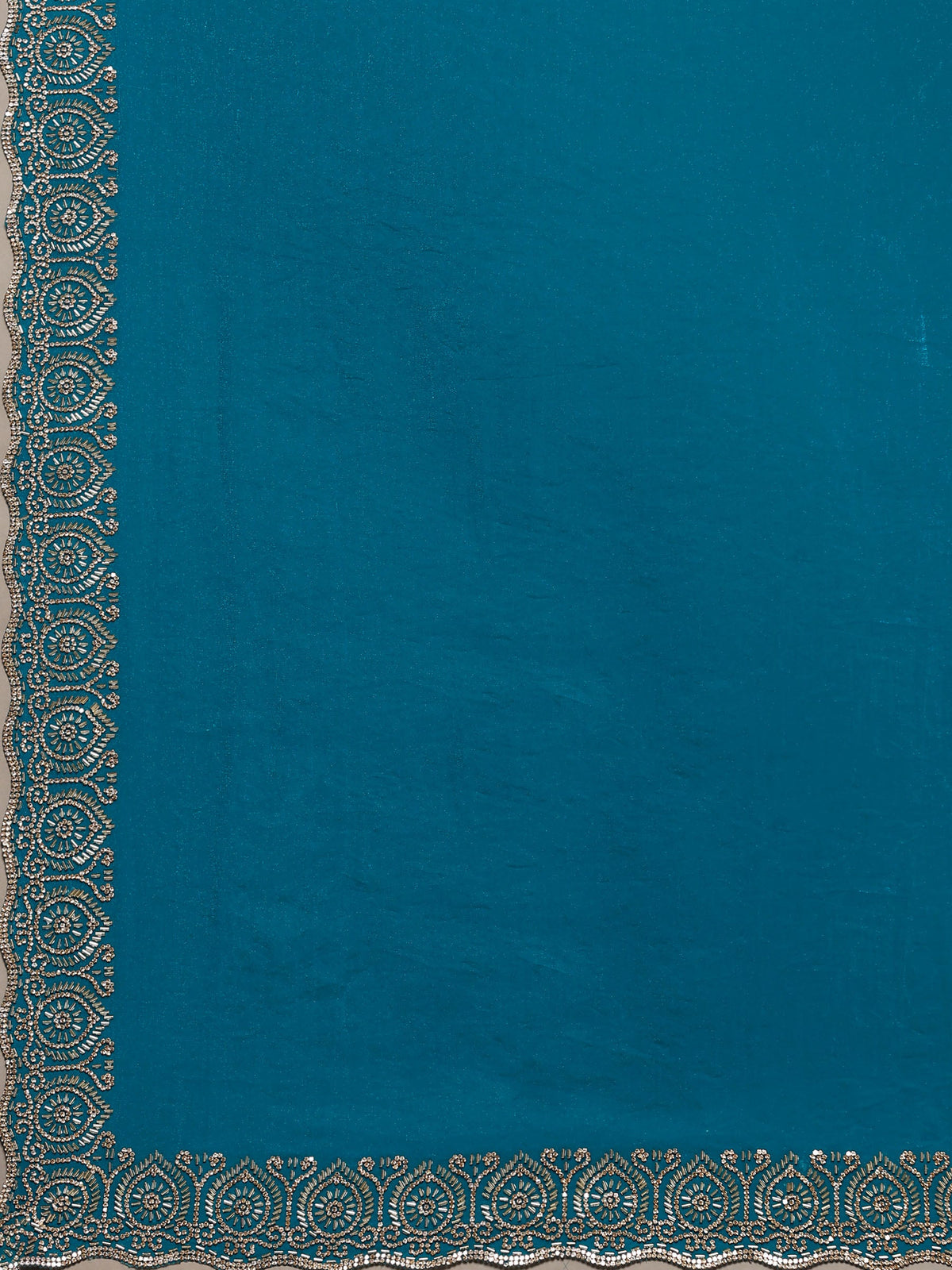 Firozee Embroidered Tissue Saree