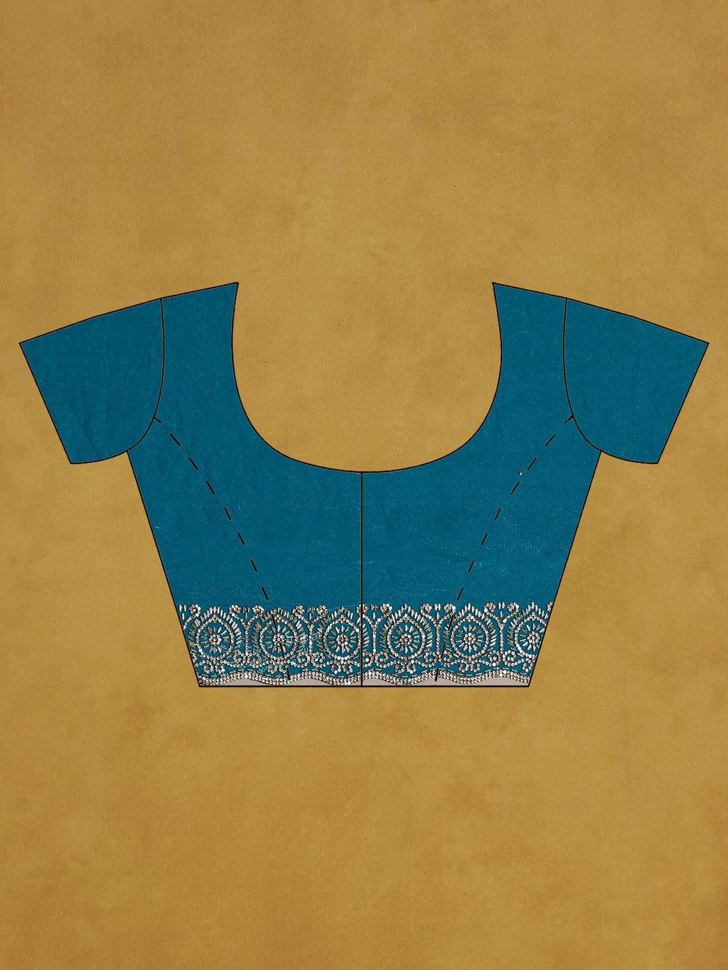 Firozee Embroidered Tissue Saree