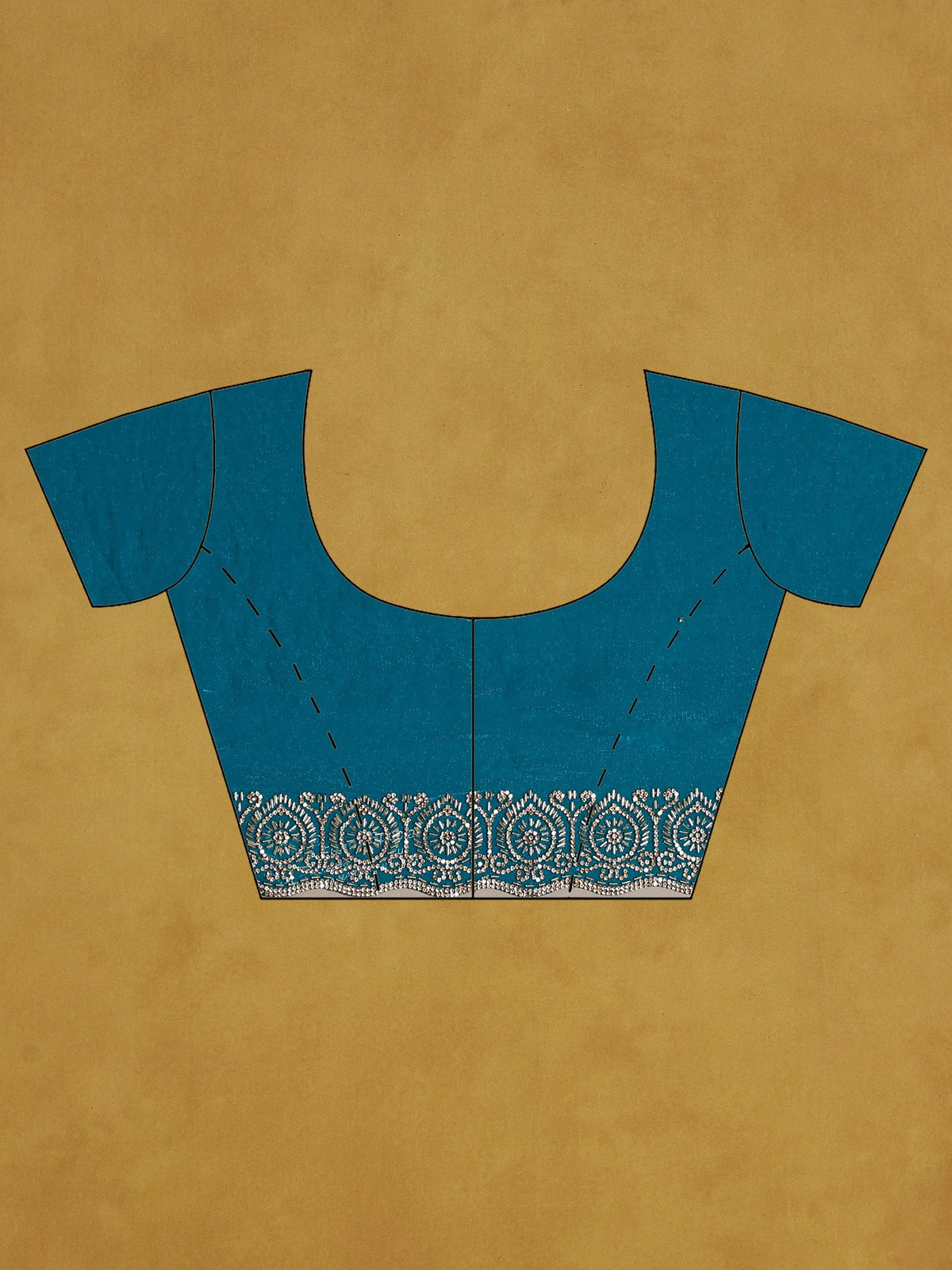 Firozee Embroidered Tissue Saree