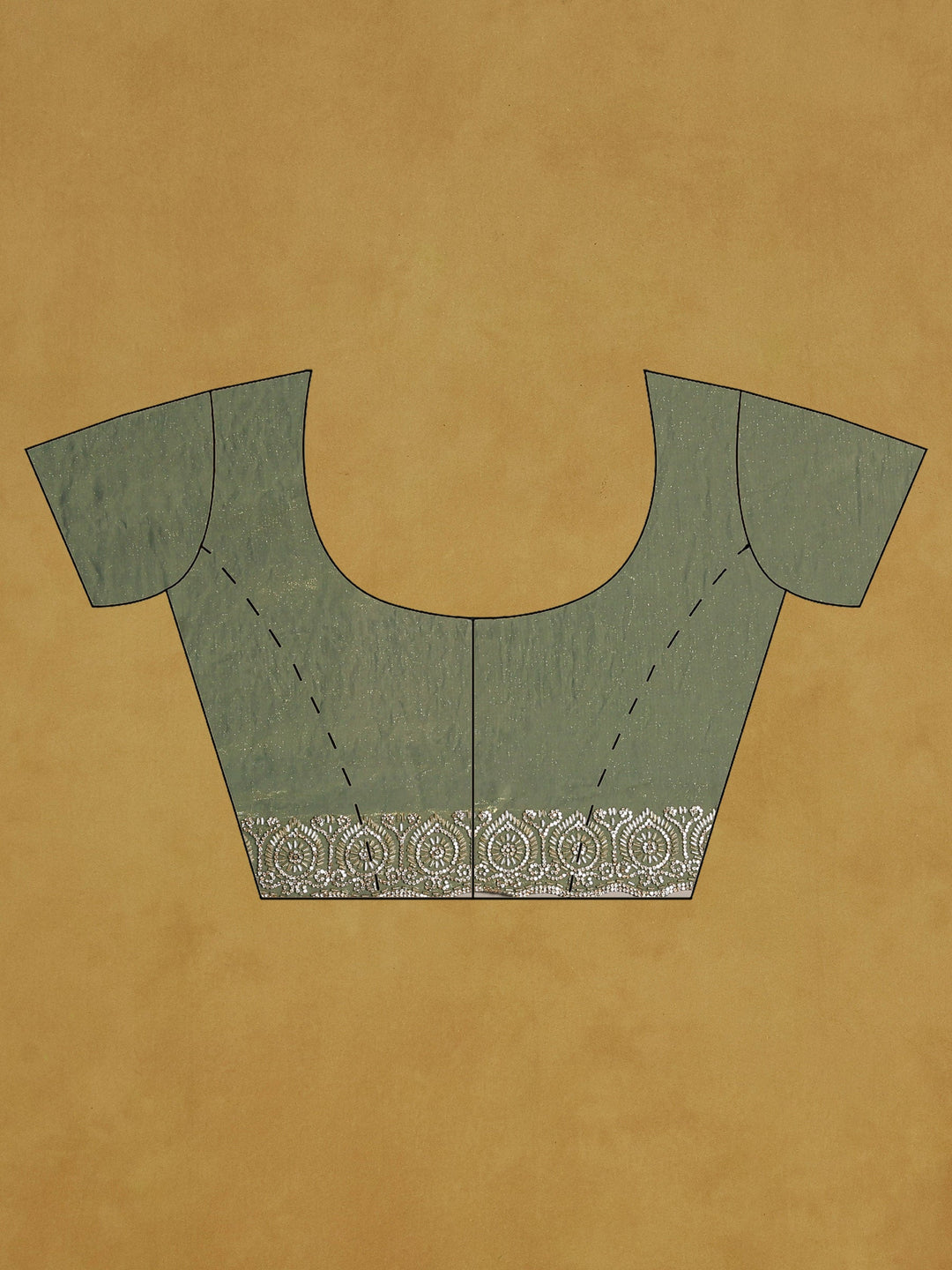 Green Embroidered Tissue Saree