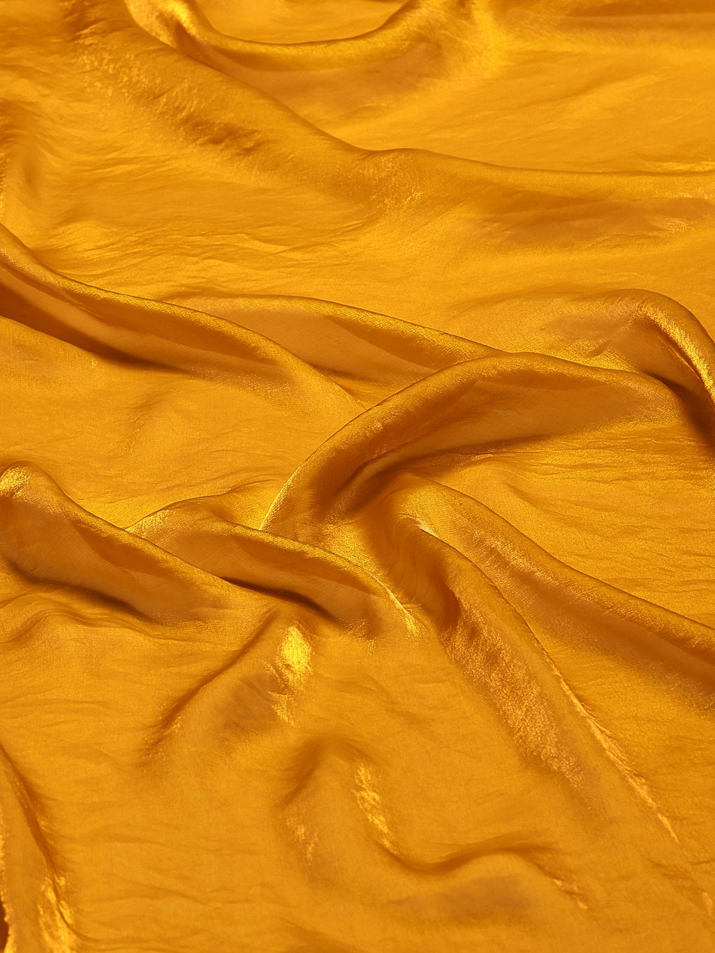 Mustard Embroidered Tissue Saree