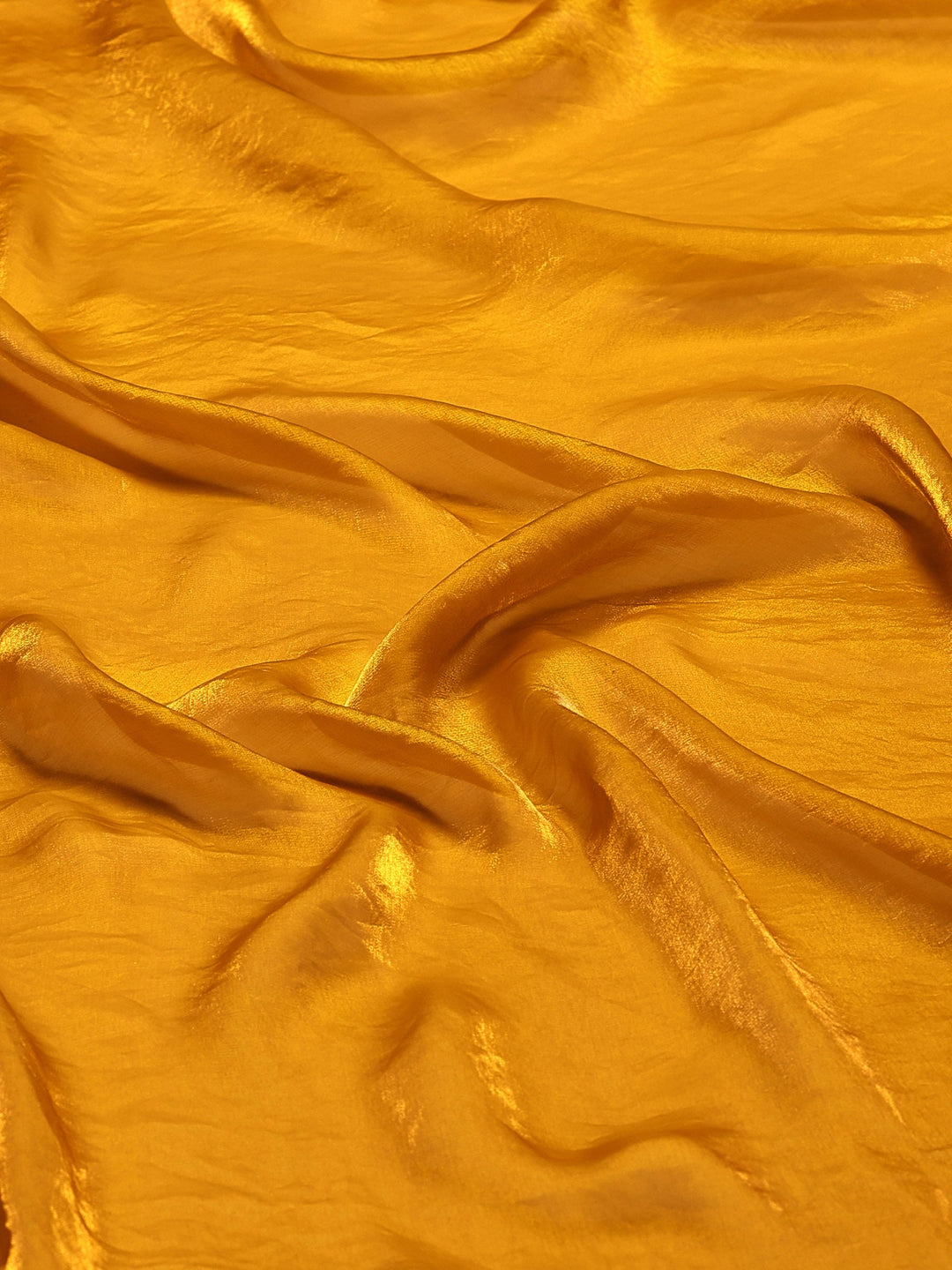 Mustard Embroidered Tissue Saree