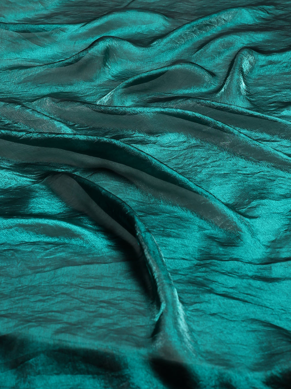 Rama Green Embroidered Tissue Saree