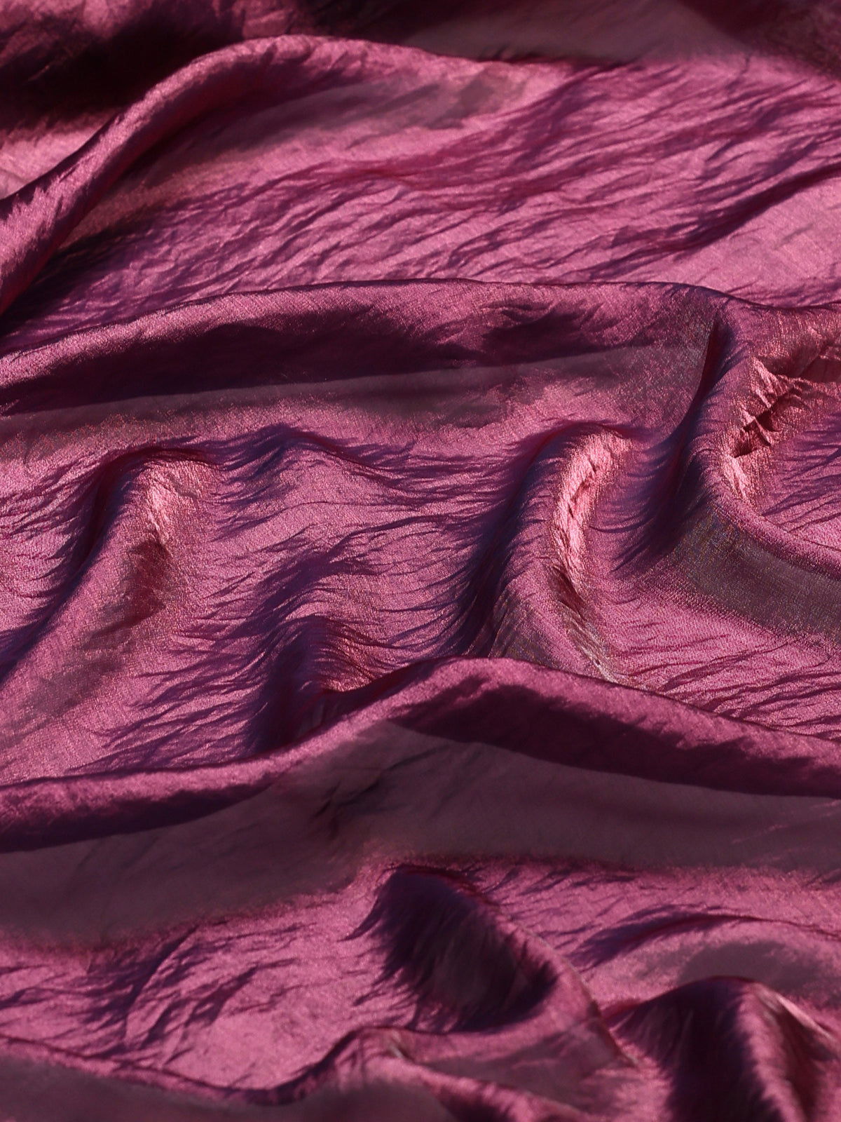 Wine Embroidered Tissue Saree