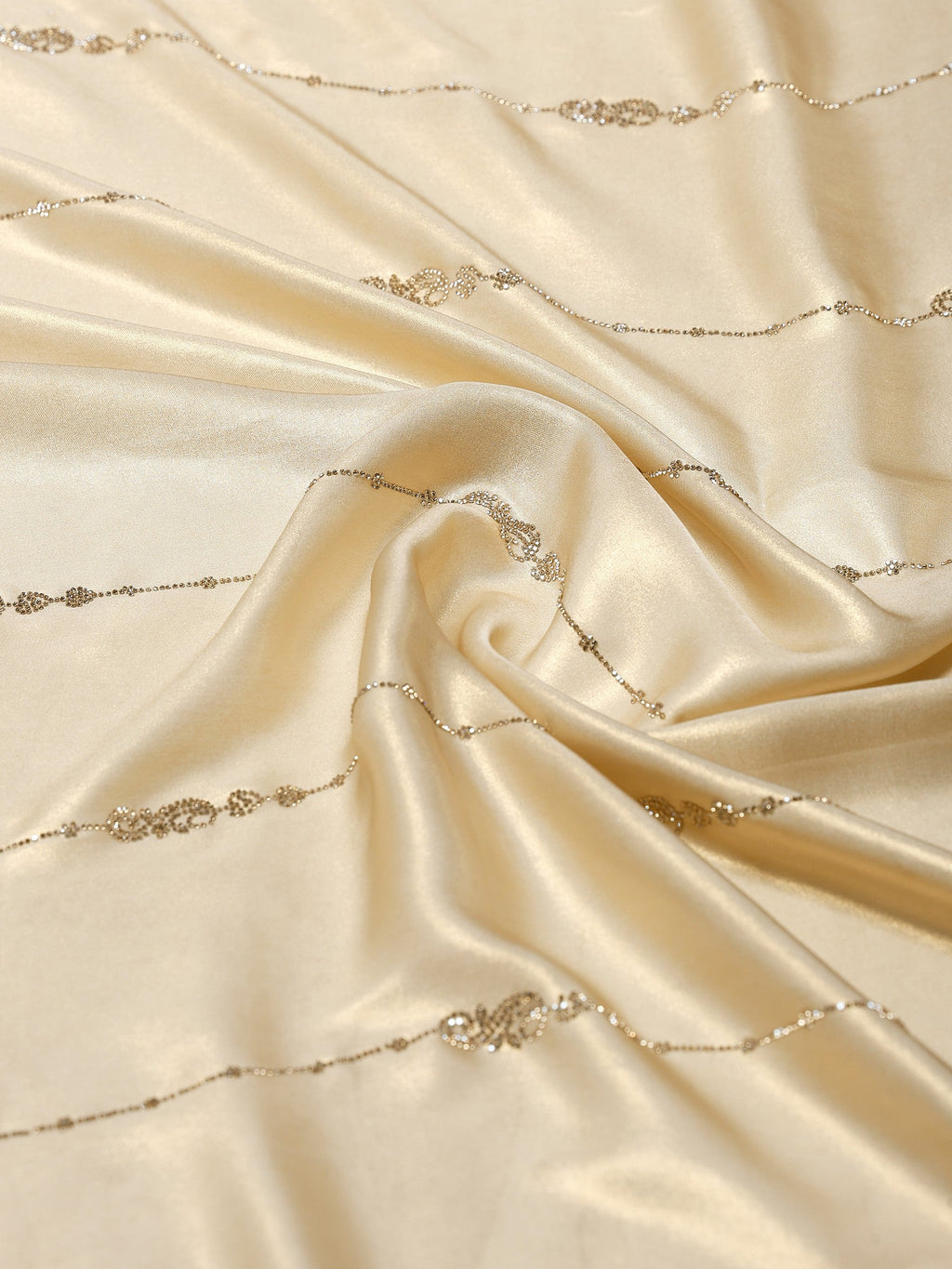 Beige Embroidered Tissue Saree