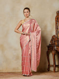 Pink Embroidered Tissue Saree