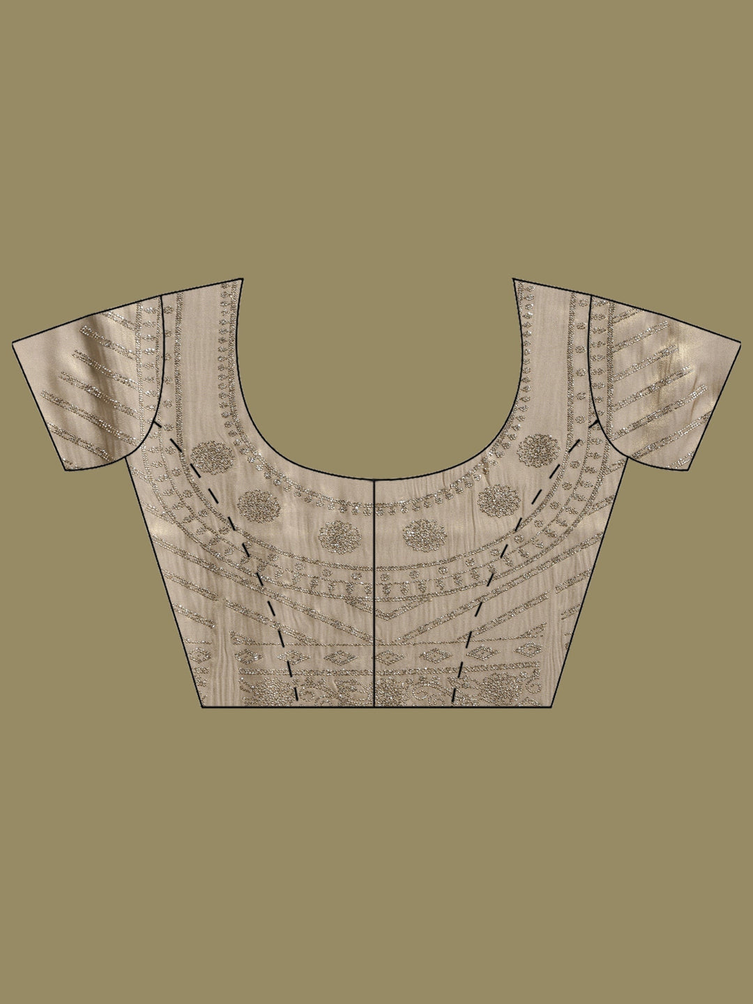 Grey Embroidered Tissue Saree