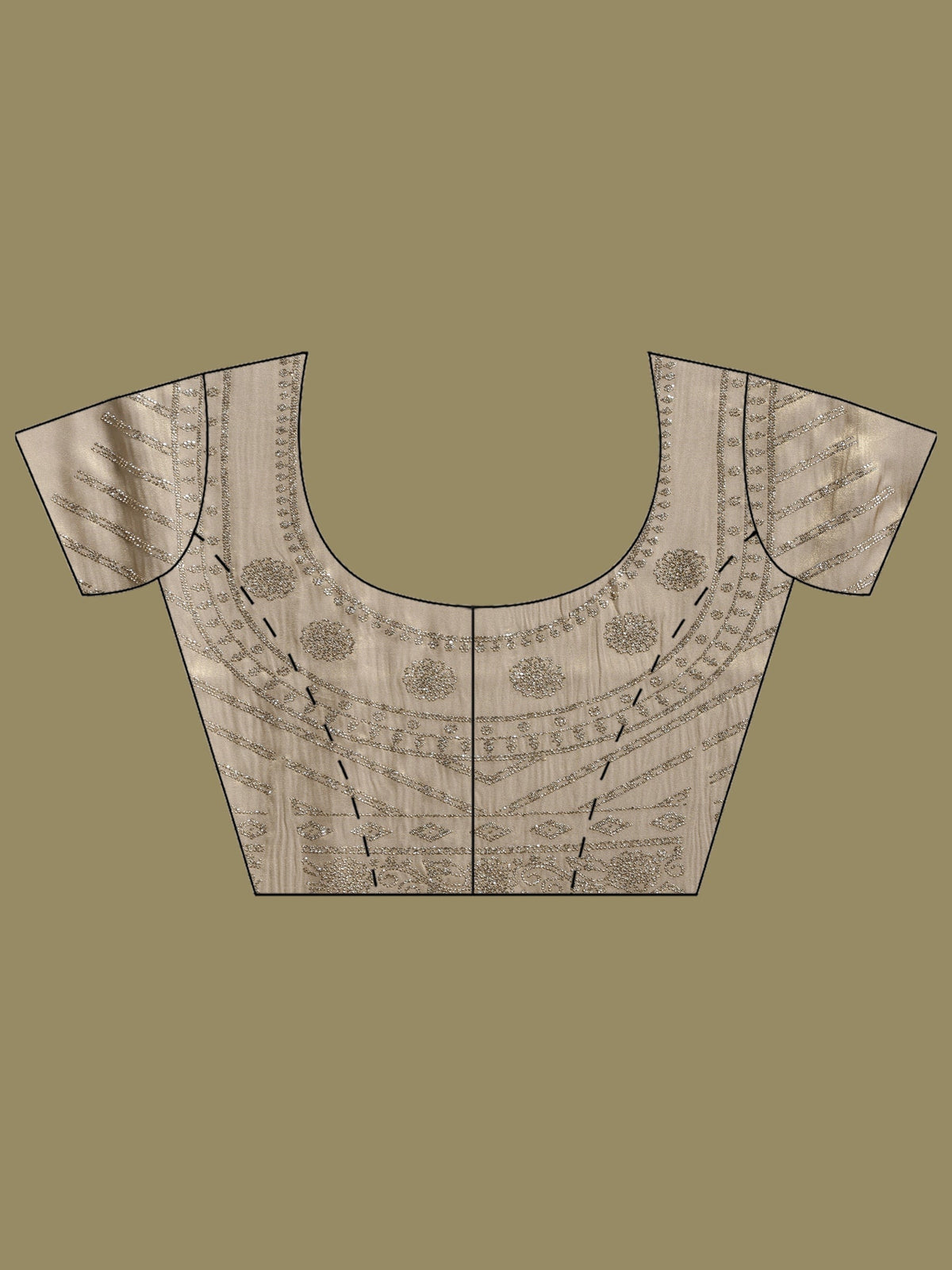 Grey Embroidered Tissue Saree