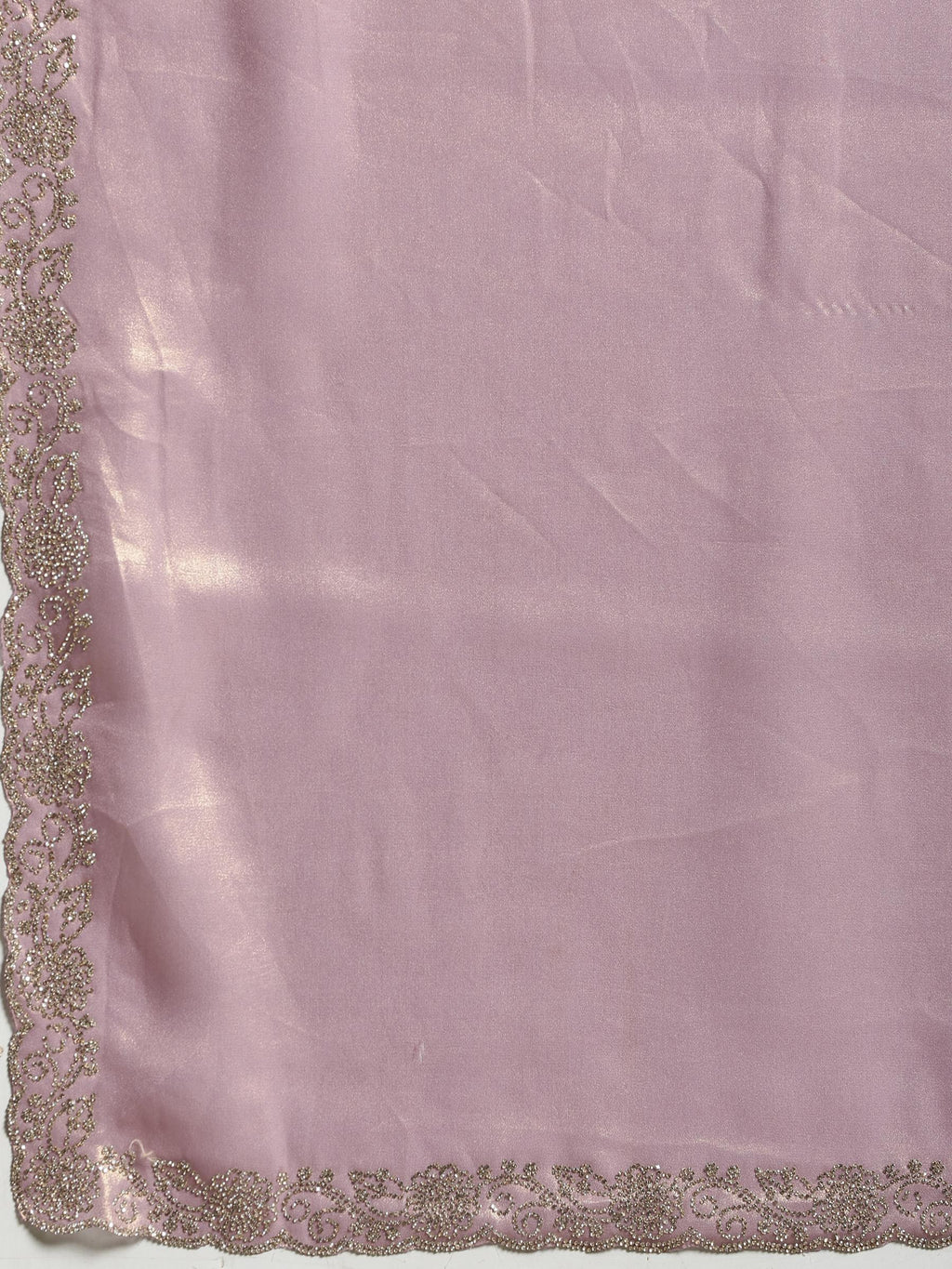 Lavender Embroidered Tissue Saree