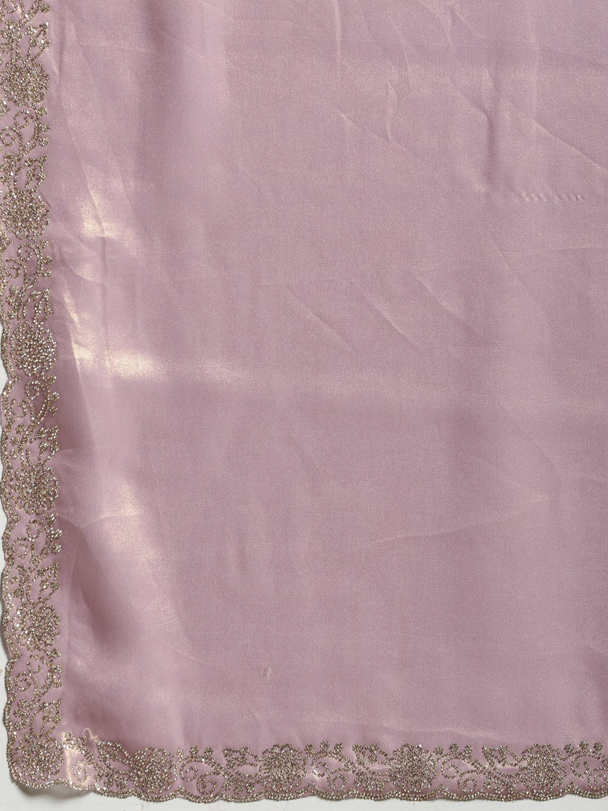 Lavender Embroidered Tissue Saree
