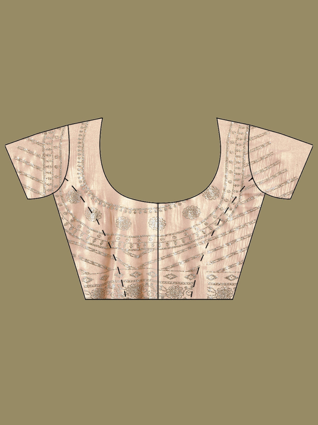 Peach Embroidered Tissue Saree