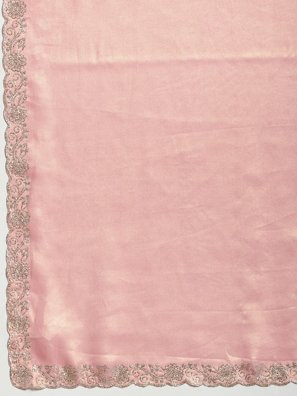 Pink Embroidered Tissue Saree