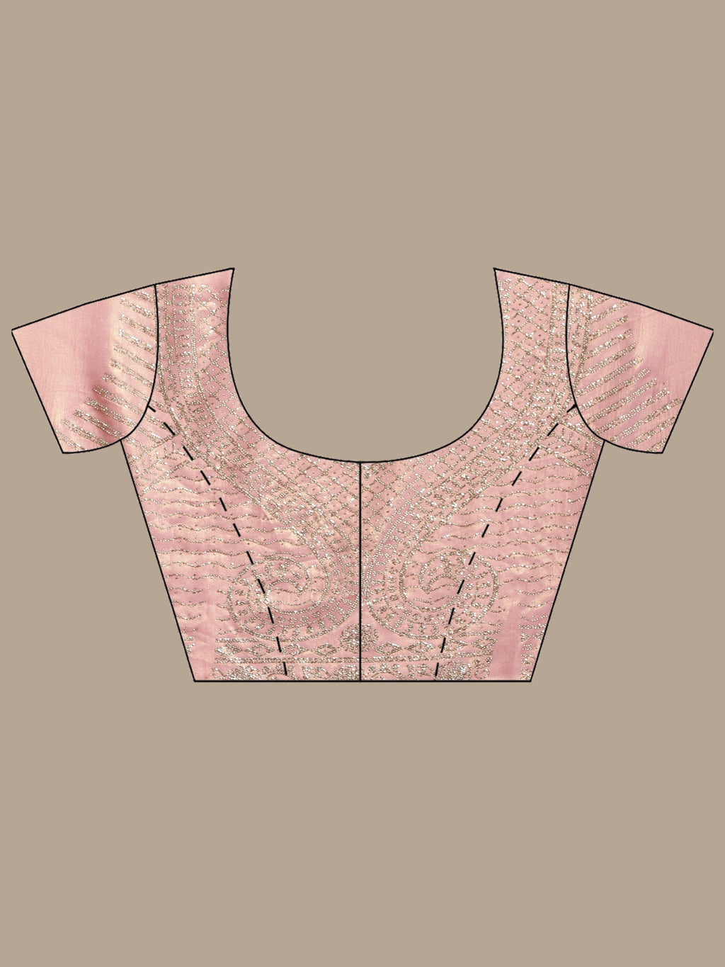 Pink Embroidered Tissue Saree
