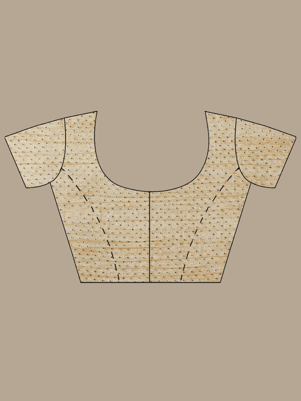 Golden Beige Embroidered Tissue Saree