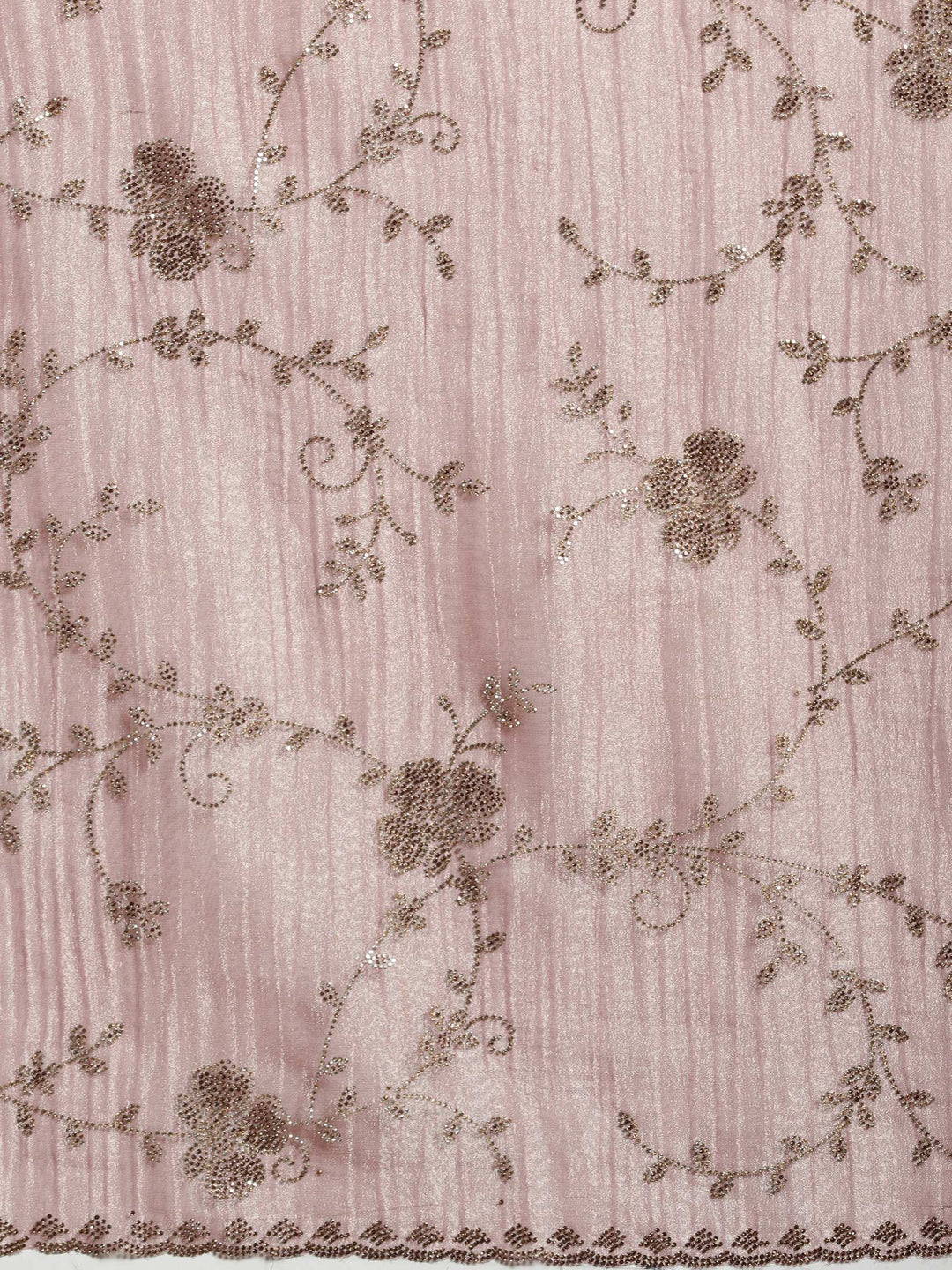 Mauve Embroidered Tissue Saree