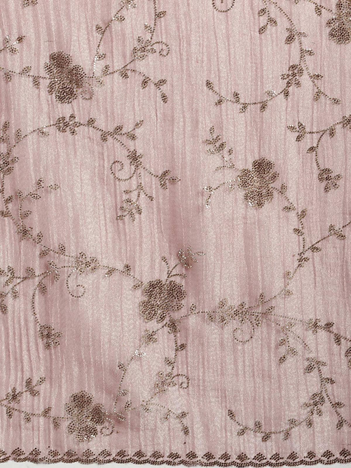 Mauve Embroidered Tissue Saree